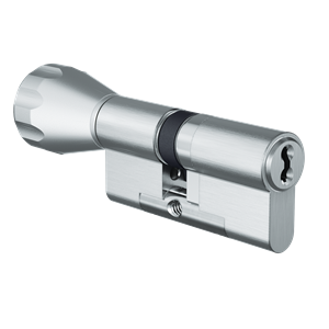 EVVA 4KS Profilcylinder med knop til montering i DIN låsekasser ( GS Profil )